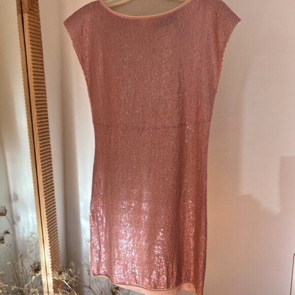 Alice & Olivia pink sequin sheath midi dress - Picture 10 of 10